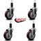 Service Caster 4'' Maroon Poly Wheel Swivel 1-1/4'' Expanding Stem Caster Set, 4PK SCC-EX20S414-PPUB-MRN-114-4 - alternate 4